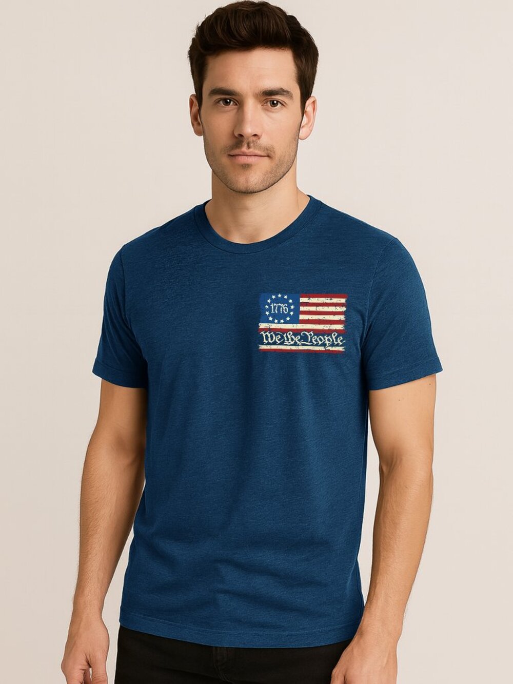 Men’s Cross God is Greater Mountain Graphic T-Shirt Regular Fit